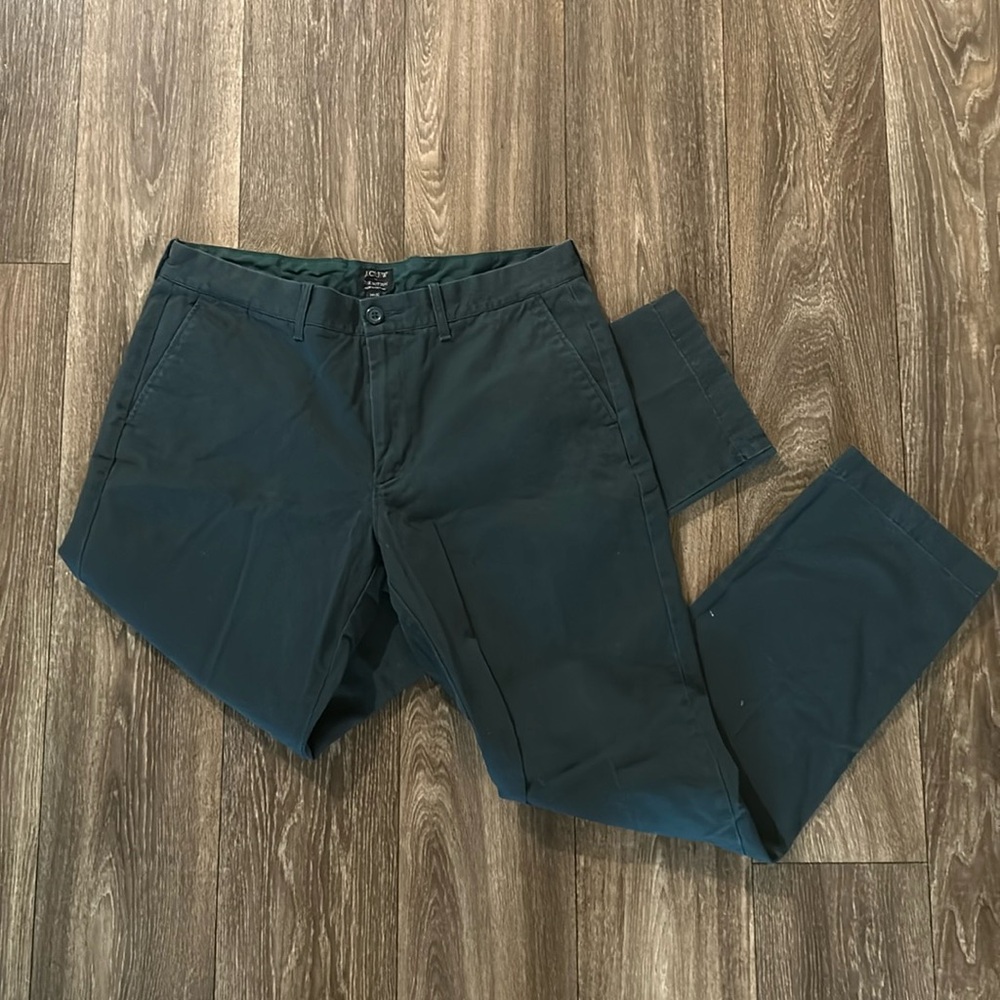 J Crew 34x32 Sutton Chino Pants Dark Green